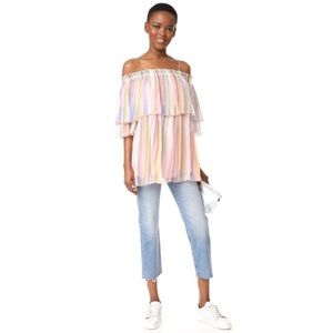 Off Shoulder Pleated Top
